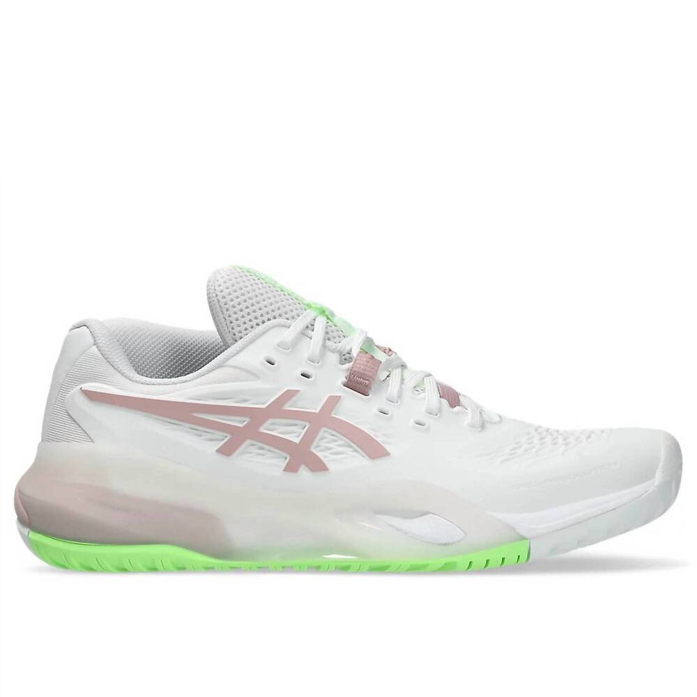 NEW ASICS women's gel-resolution x shoes in white/morganite